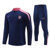 Atlético Madrid Training Sweatshirts Quarter-zip 2024-25 Marine Für Kinder